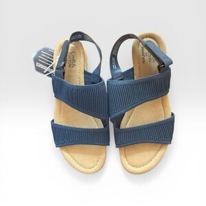NWT Croft & Barrow Navy Blue Comfort Sandals